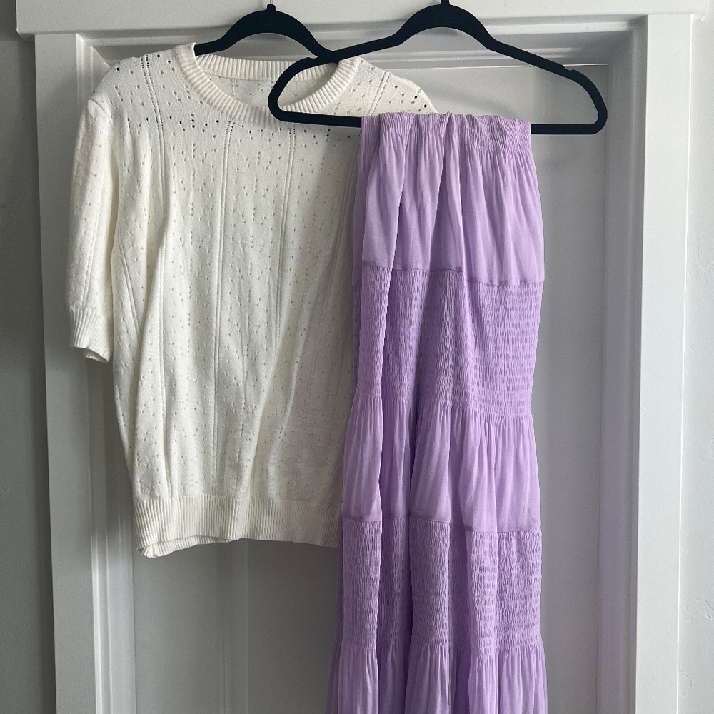 Skirt and sweater set